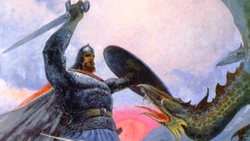 Бой Добрыни со змеем и освобождение Забавы