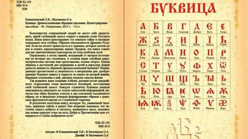 Буквица. Древлесловенские образные письмена