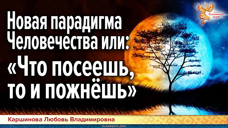 Новая парадигма Человечества или &laquo;Что посеешь, то и пожнёшь&raquo;