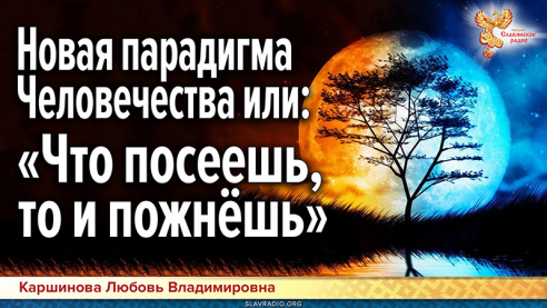 Новая парадигма Человечества или &laquo;Что посеешь, то и пожнёшь&raquo;