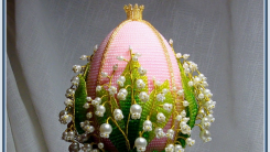 Яйцо пасхальное с ландышами